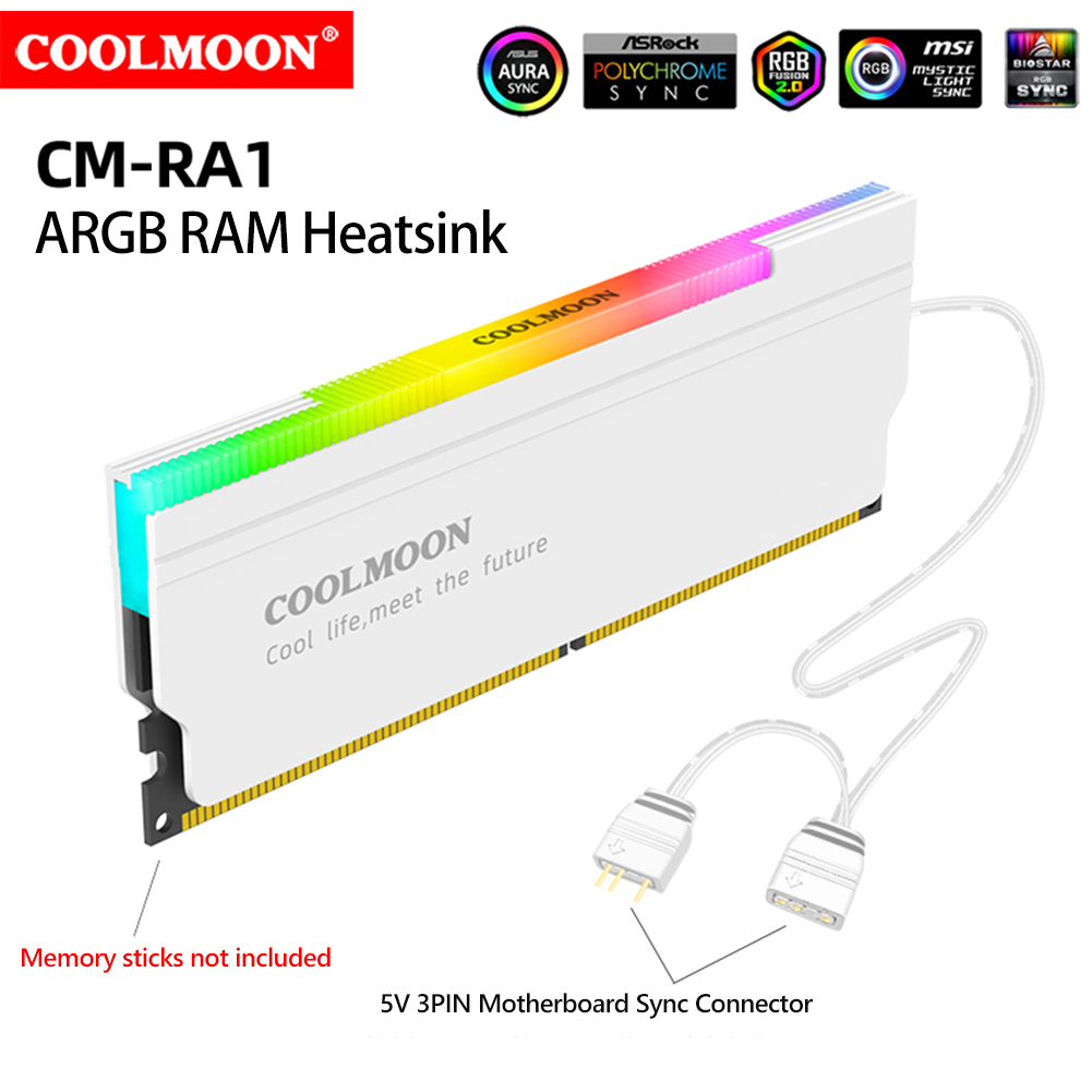COOLMOON 5V-3PIN ARGB RAM Heat - огляд і ціна Ddr5 Memory