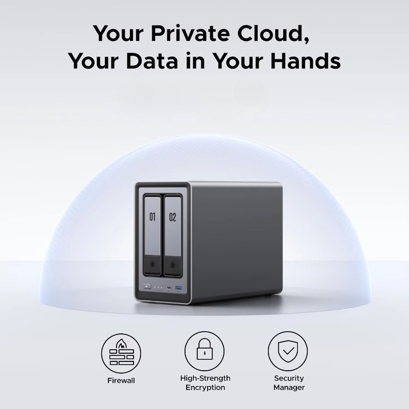 DXP2800 2 Bay Desktop NAS N100 - огляд і ціна Ddr5 8Gb