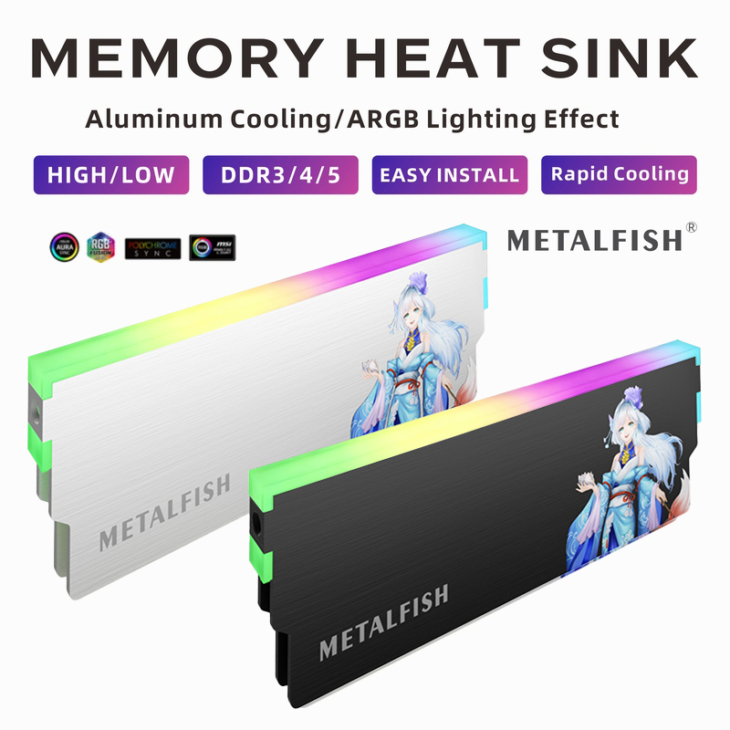 METALFISH DRAM Heatsink 5V-3PI - огляд і ціна Ddr5 Memory